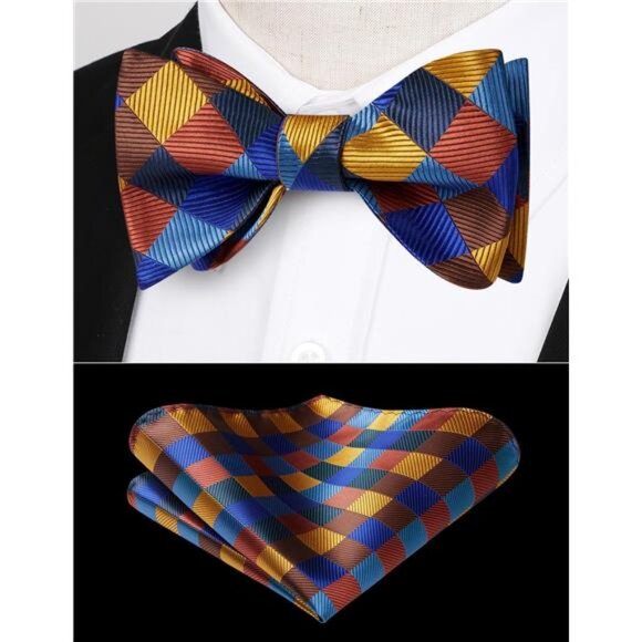 Bow Ties for Men B-02 Orange/N - Picture 3 of 6